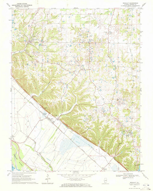 1970 Renault, IL - Illinois - USGS Topographic Map