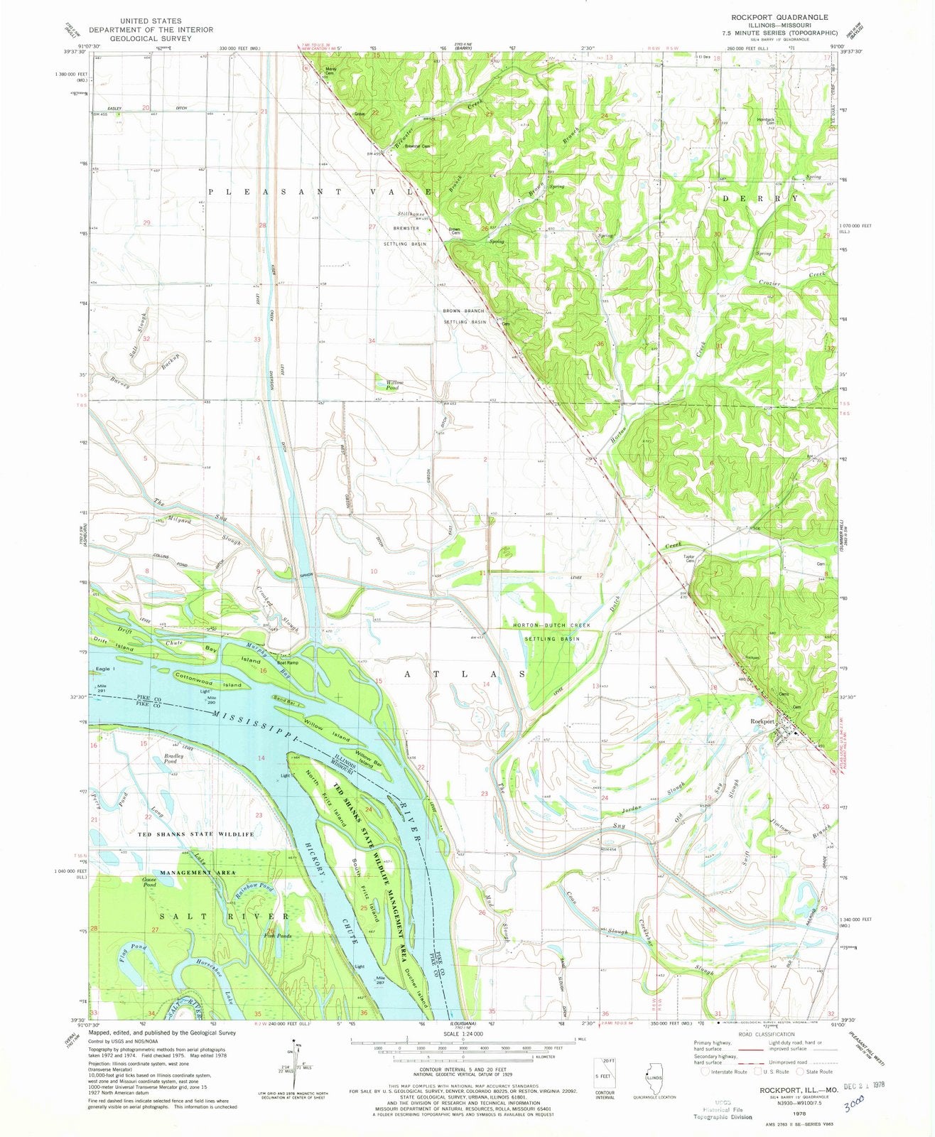 1978 Rockport, IL - Illinois - USGS Topographic Map
