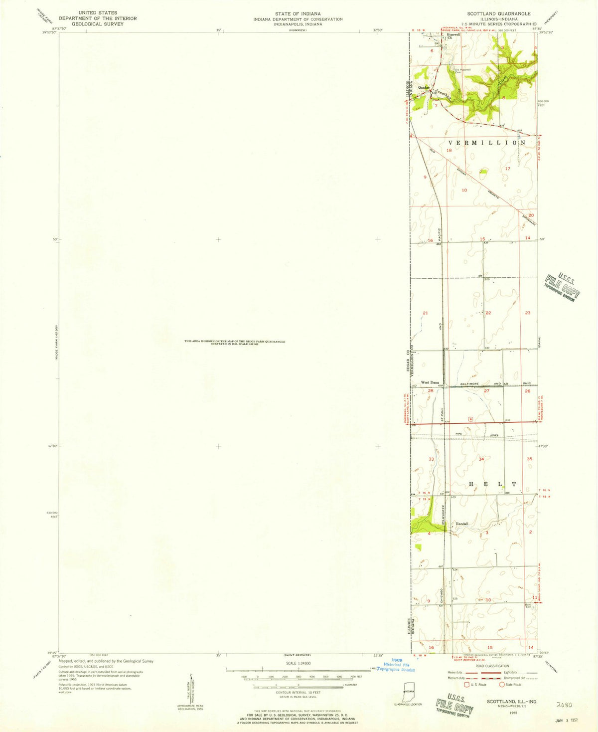 1955 Scottland, IL - Illinois - USGS Topographic Map