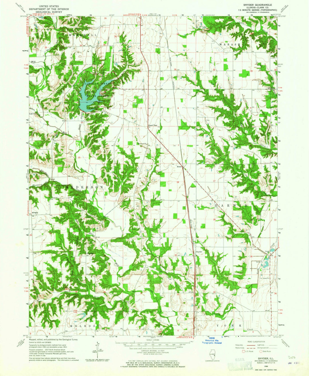 1964 Snyder, IL - Illinois - USGS Topographic Map