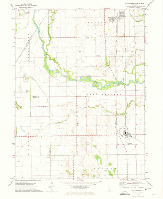 1971 South Pekin, IL - Illinois - USGS Topographic Map