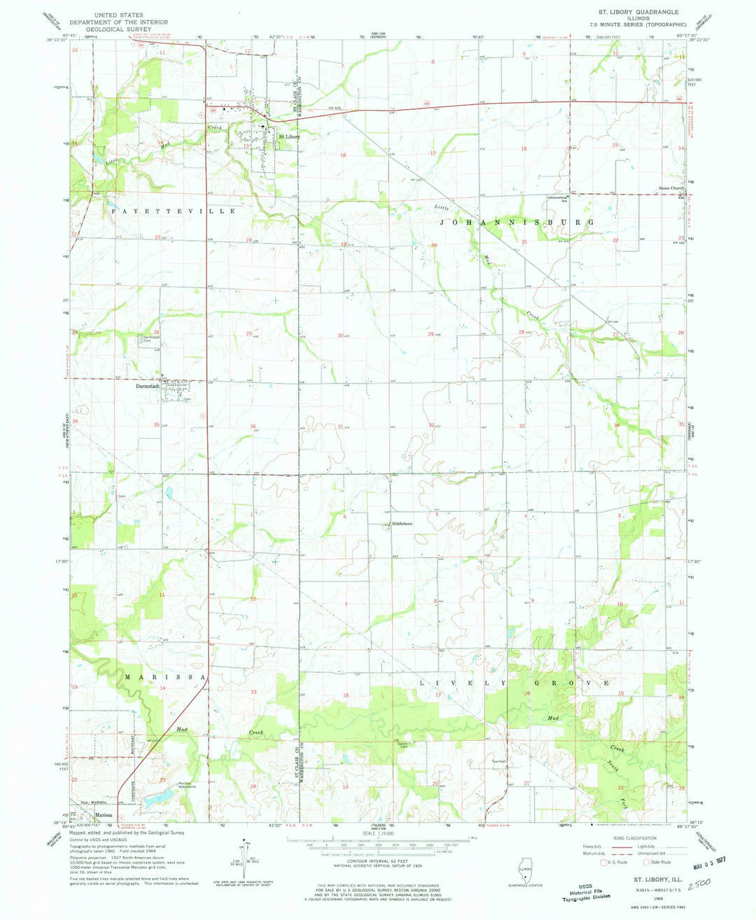 1964 St. Libory, IL - Illinois - USGS Topographic Map