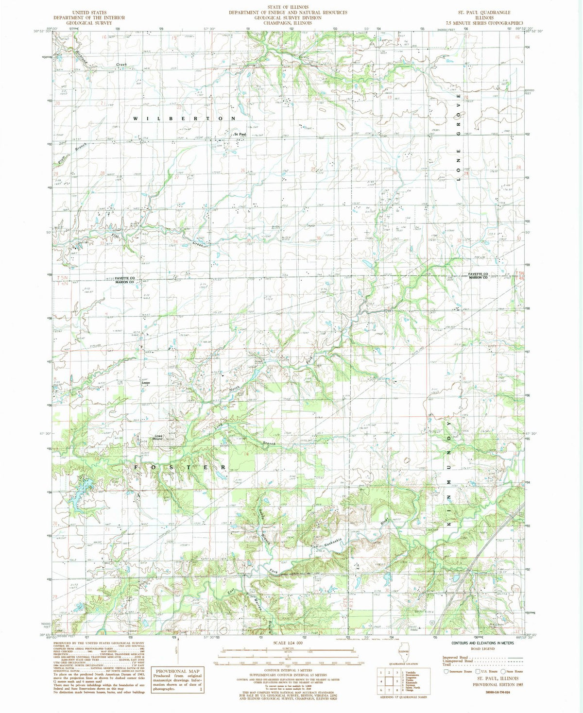 1985 St. Paul, IL - Illinois - USGS Topographic Map