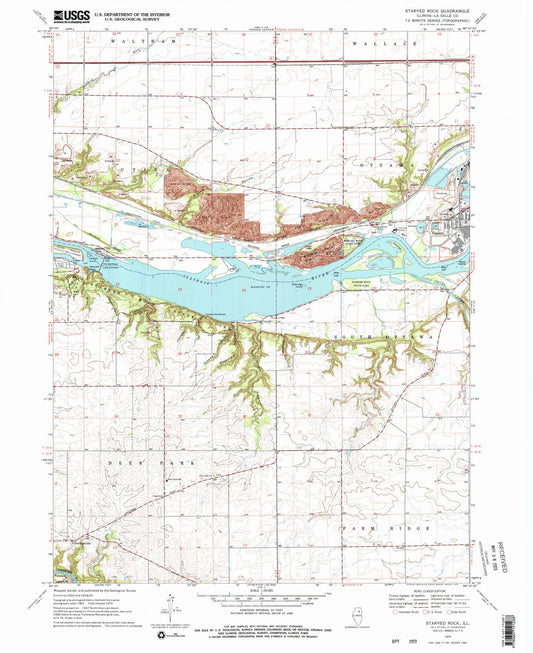 1970 Starved Rock, IL - Illinois - USGS Topographic Map