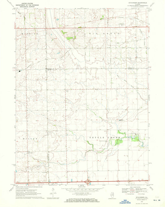 1970 Stavanger, IL - Illinois - USGS Topographic Map