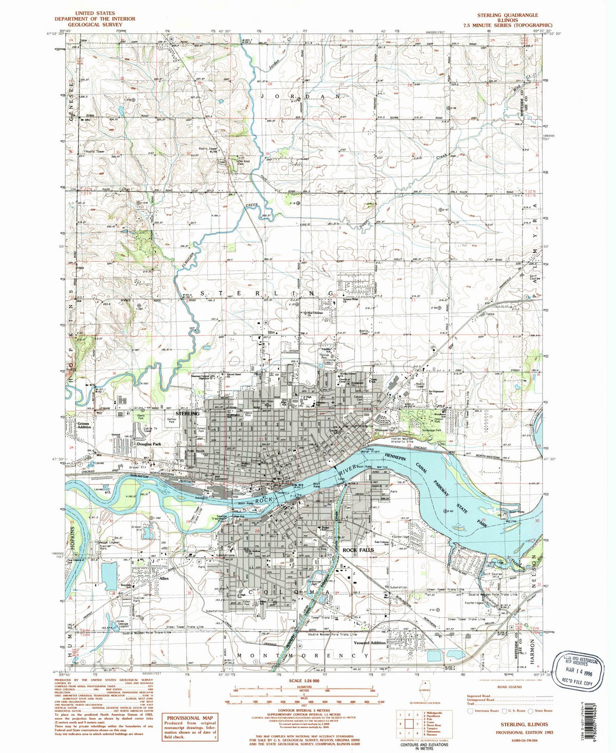 1983 Sterling, IL - Illinois - USGS Topographic Map