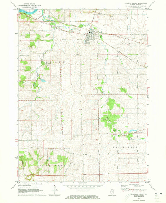 1971 Stillman Valley, IL - Illinois - USGS Topographic Map