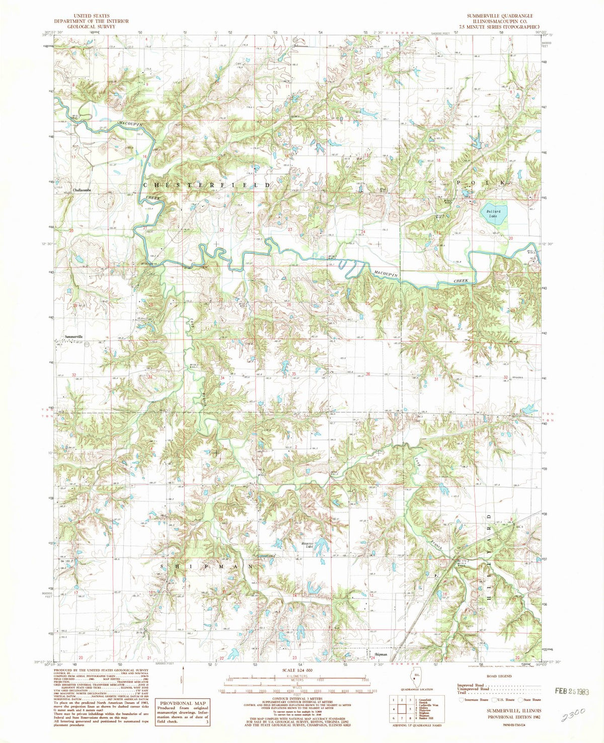 1982 Summerville, IL - Illinois - USGS Topographic Map