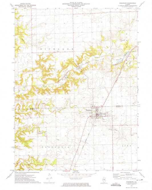 1972 Washburn, IL - Illinois - USGS Topographic Map