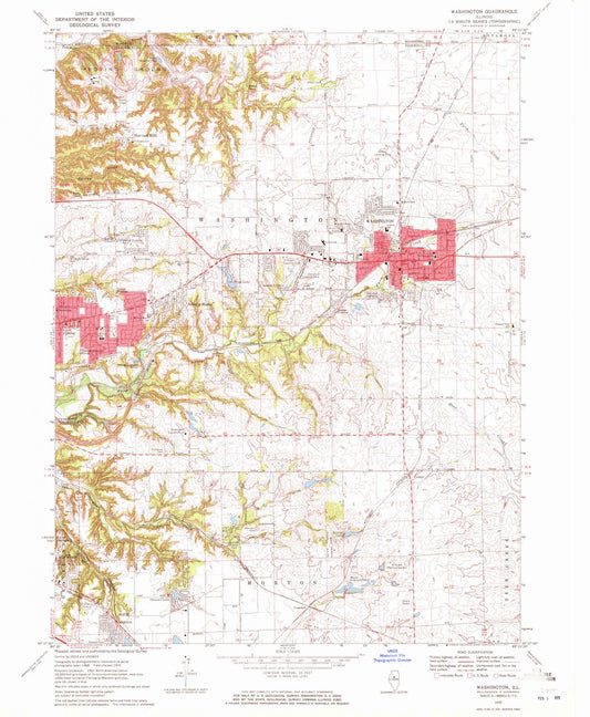 1970 Washington, IL - Illinois - USGS Topographic Map