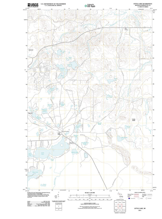 2011 Little Lake, MI - Michigan - USGS Topographic Map