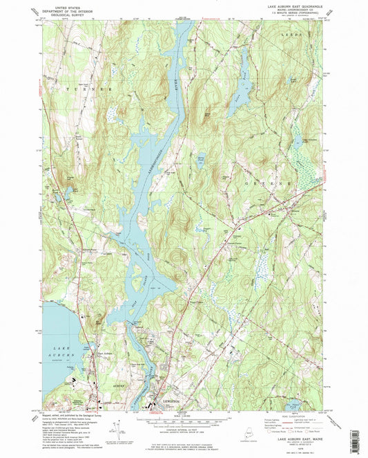 1979 Lake Auburn East, ME - Maine - USGS Topographic Map