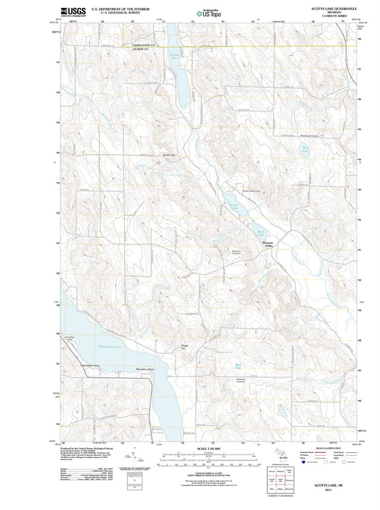 2011 Scotts Lake, MI - Michigan - USGS Topographic Map