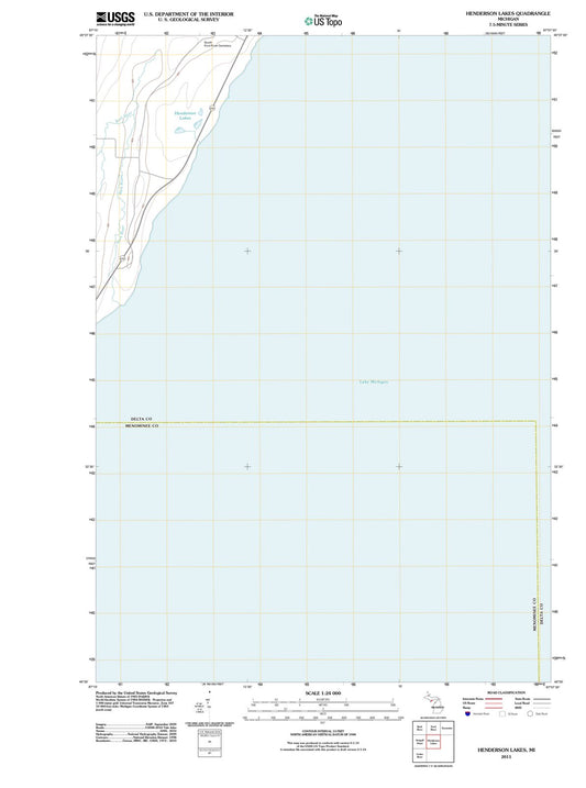2011 Henderson Lakes, MI - Michigan - USGS Topographic Map