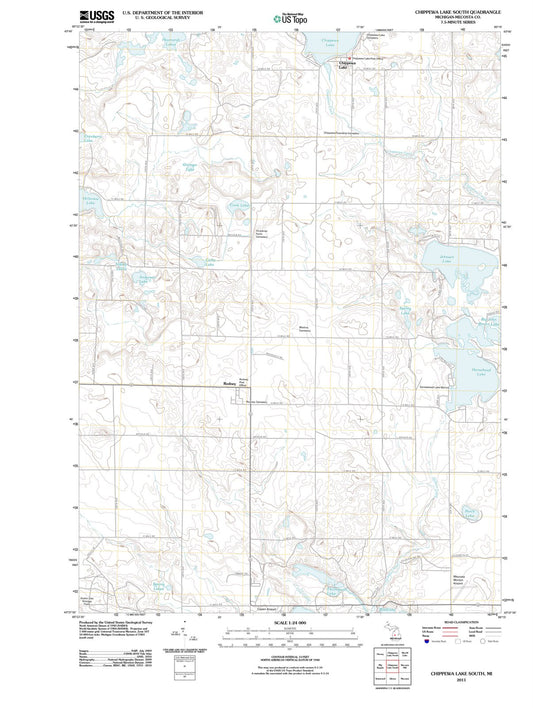 2011 Chippewa Lake South, MI - Michigan - USGS Topographic Map