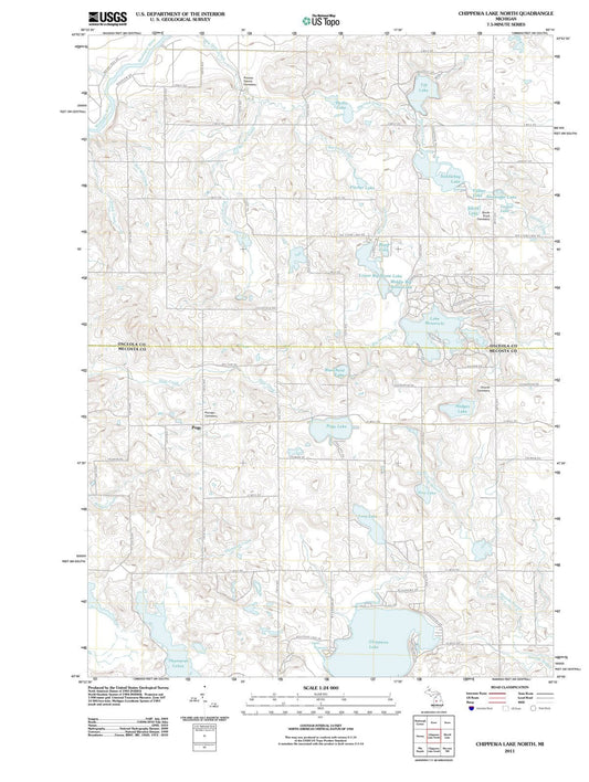 2011 Chippewa Lake North, MI - Michigan - USGS Topographic Map