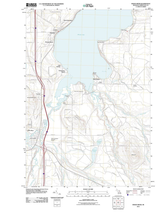 2011 Indian River, MI - Michigan - USGS Topographic Map