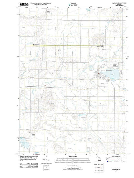 2011 Lakeview, MI - Michigan - USGS Topographic Map