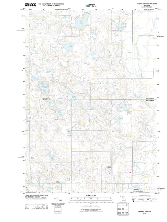 2011 Merrill Lake, MI - Michigan - USGS Topographic Map