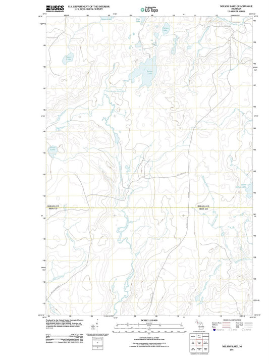 2011 Nelson Lake, MI - Michigan - USGS Topographic Map