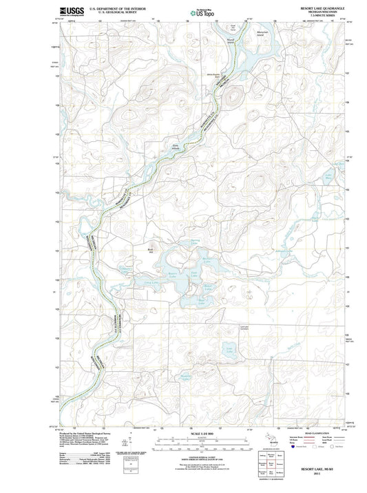 2011 Resort Lake, MI - Michigan - USGS Topographic Map