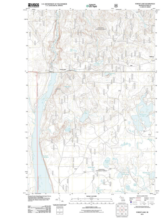 2011 Forest Lake, MI - Michigan - USGS Topographic Map