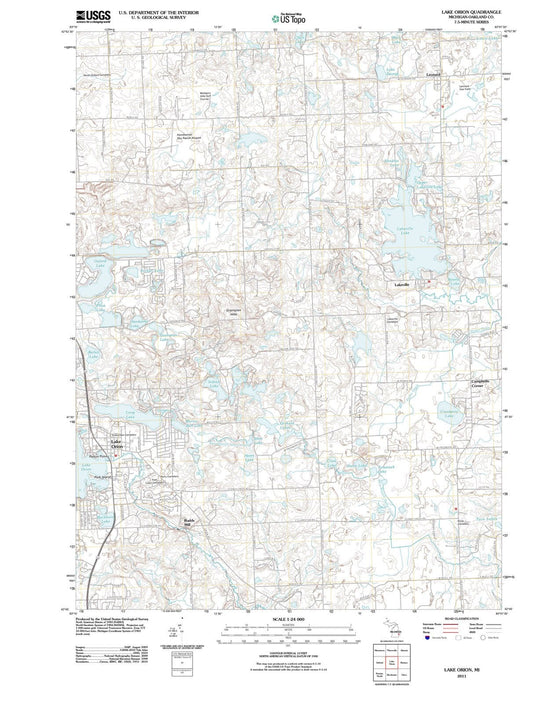 2011 Lake Orion, MI - Michigan - USGS Topographic Map