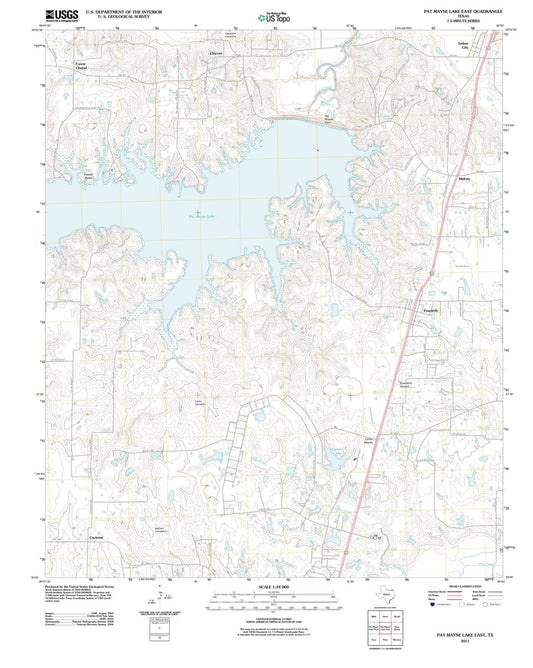 2011 Pat Mayse Lake East, TX - Texas - USGS Topographic Map