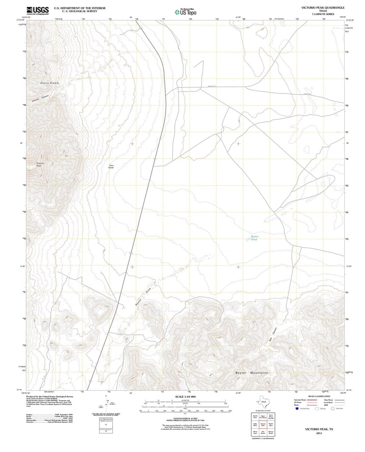 2011 Victorio Peak, TX - Texas - USGS Topographic Map