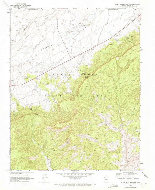 1970 Black Mesa Wash, AZ - Arizona - USGS Topographic Map v2