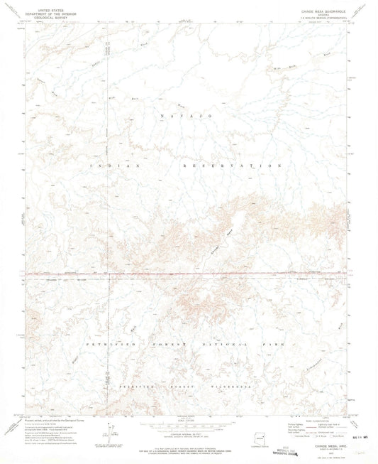 1972 Chinde Mesa, AZ - Arizona - USGS Topographic Map
