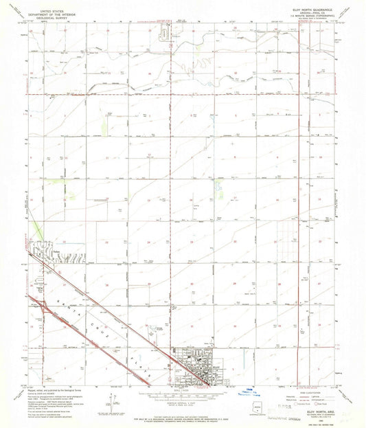 1965 Eloy North, AZ - Arizona - USGS Topographic Map
