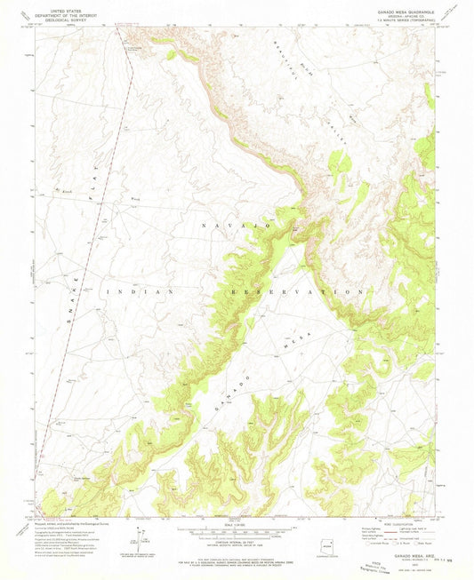 1972 Ganado Mesa, AZ - Arizona - USGS Topographic Map v2