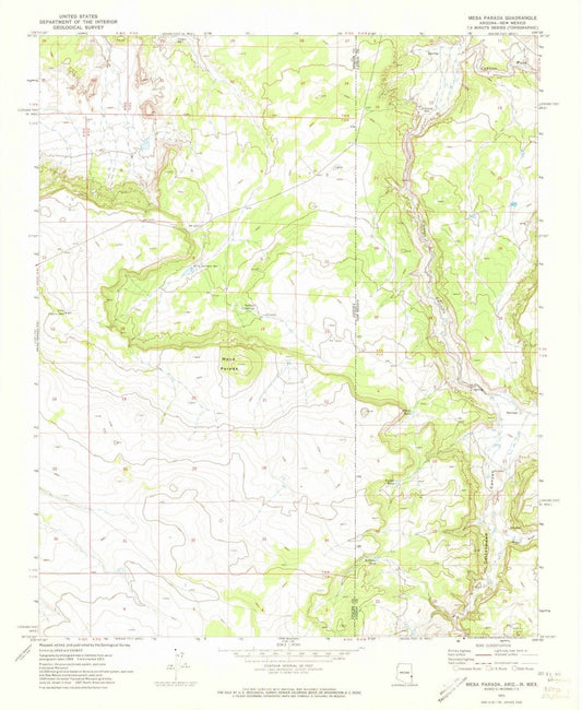 1971 Mesa Parada, AZ - Arizona - USGS Topographic Map v2