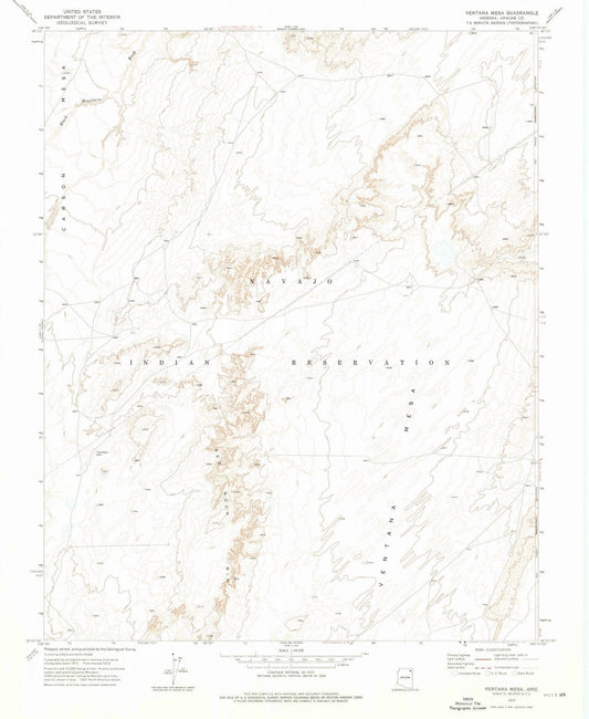 1972 Ventana Mesa, AZ - Arizona - USGS Topographic Map