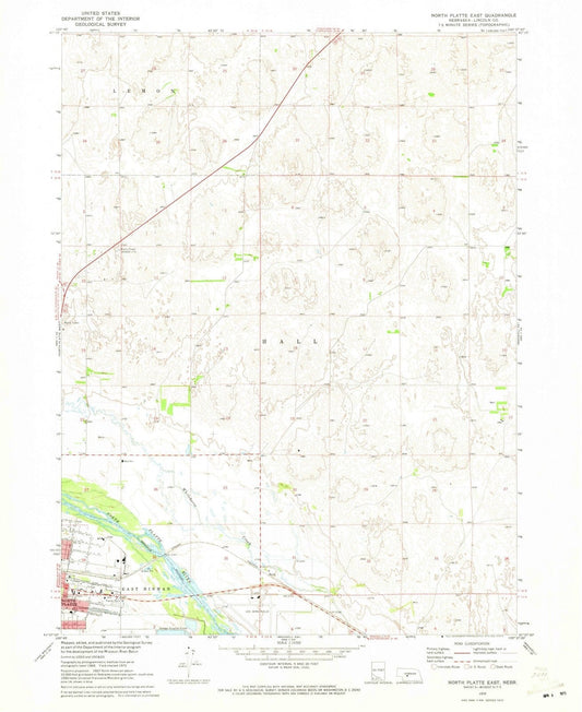 1970 North Platte East, NE - Nebraska - USGS Topographic Map