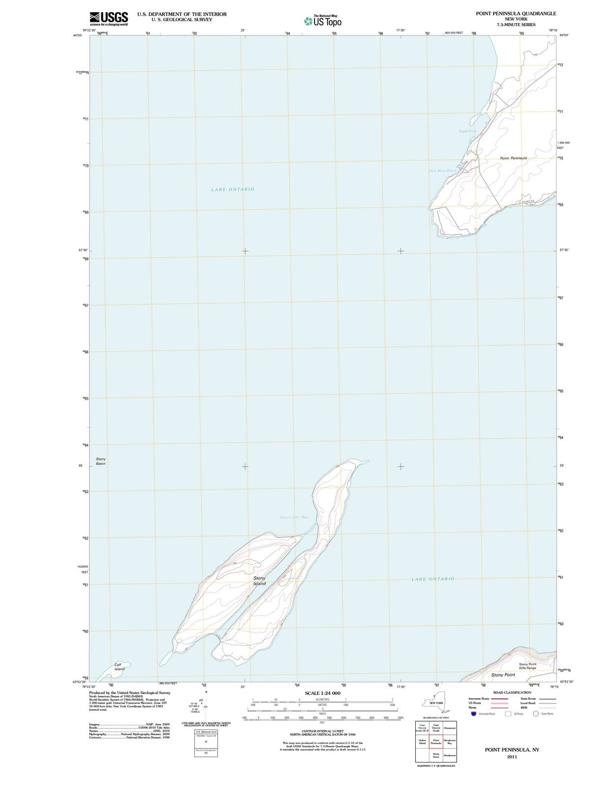 2011 Point Peninsula, NY - New York - USGS Topographic Map