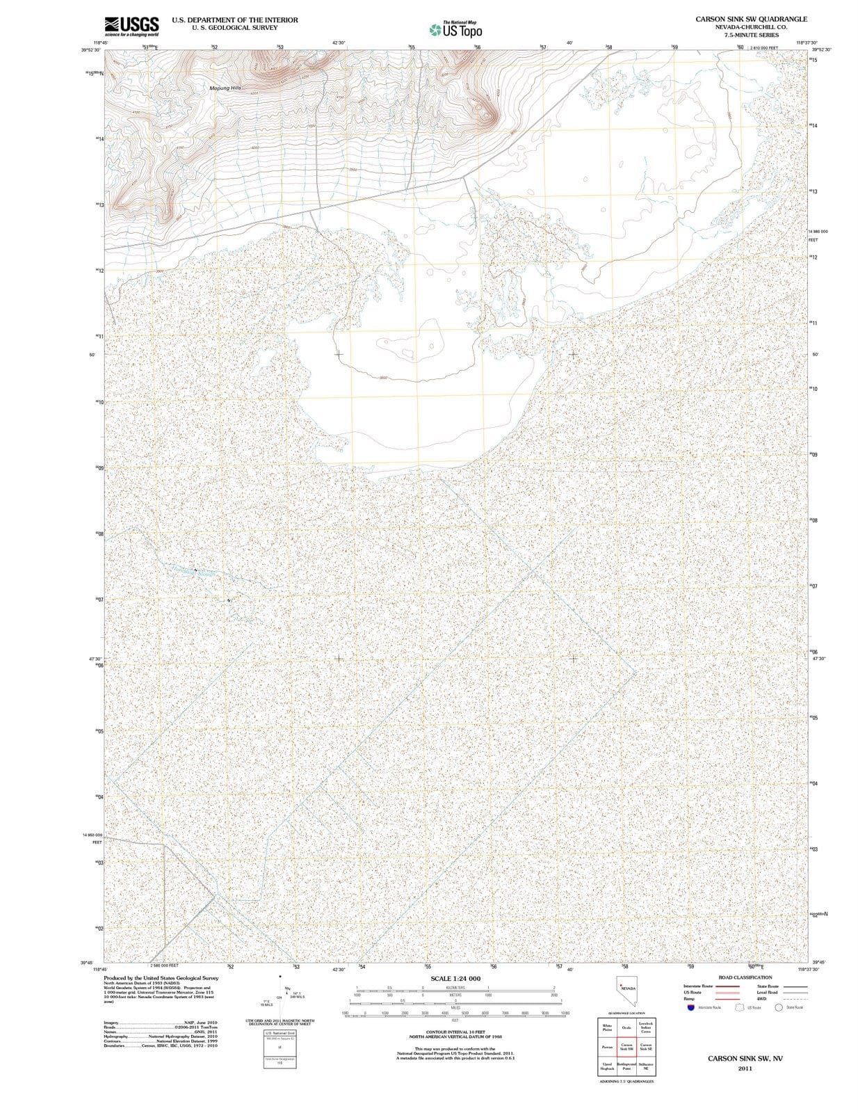 2011 Carson, NV - Nevada - USGS Topographic Map v2