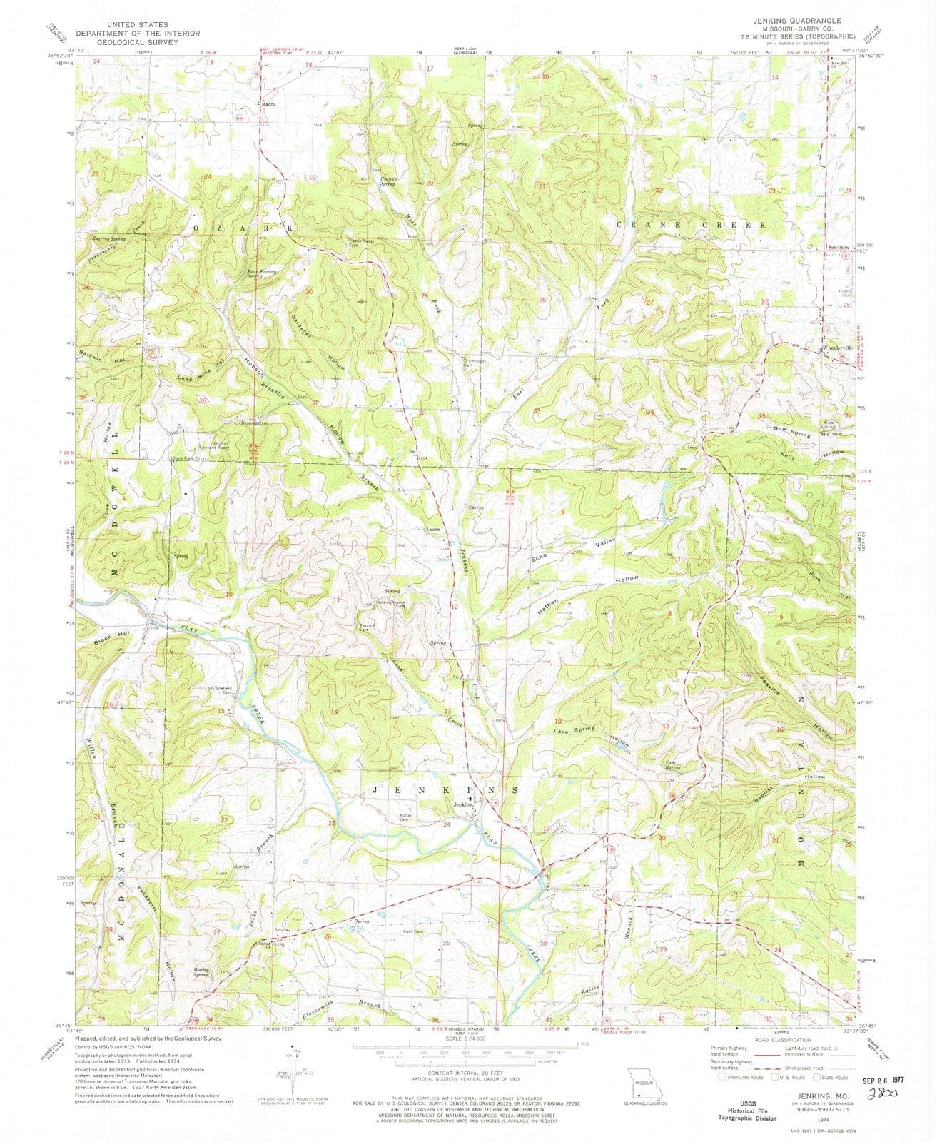 1974 Jennings, MO - Missouri - USGS Topographic Map