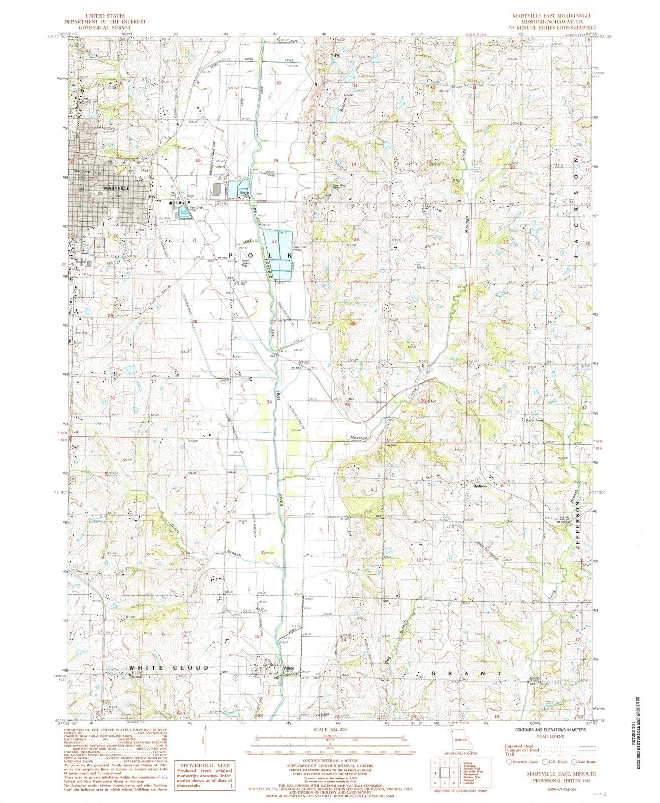 1985 Maryville, MO - Missouri - USGS Topographic Map