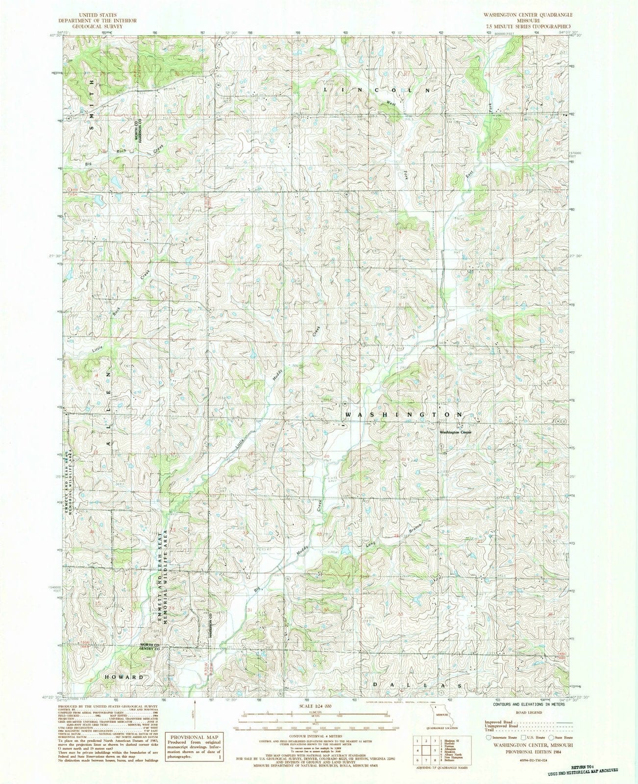 1984 Washington, MO - Missouri - USGS Topographic Map