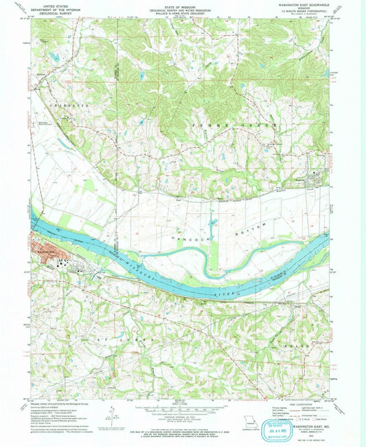 1972 Washington, MO - Missouri - USGS Topographic Map