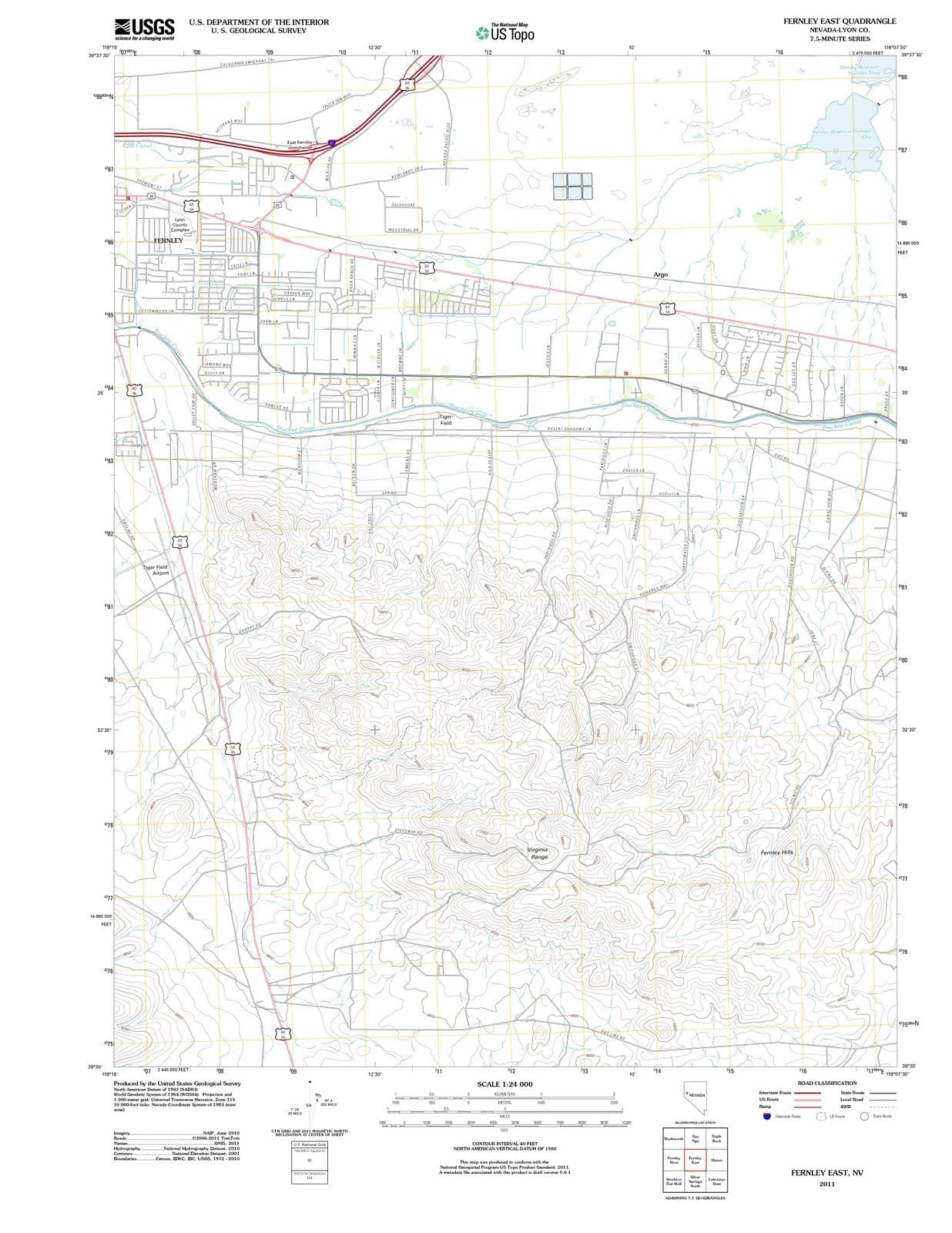 2011 Fernley, NV - Nevada - USGS Topographic Map