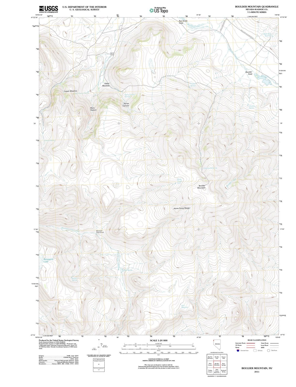 2011 Boulder, NV - Nevada - USGS Topographic Map v2