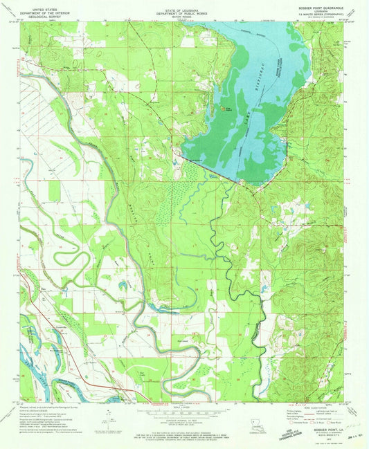 1972 Bossier Point, LA - Louisiana - USGS Topographic Map