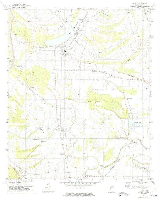 1972 Scott, MS - Mississippi - USGS Topographic Map