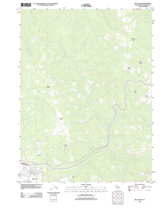2012 Blue Lake, CA - California - USGS Topographic Map