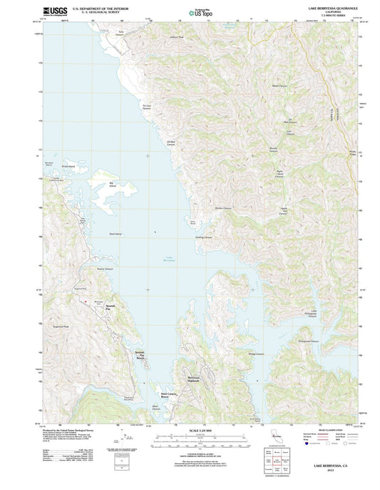 2012 Lake Berryessa, CA - California - USGS Topographic Map