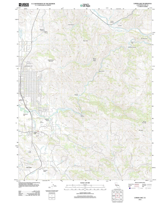 2012 Lower Lake, CA - California - USGS Topographic Map