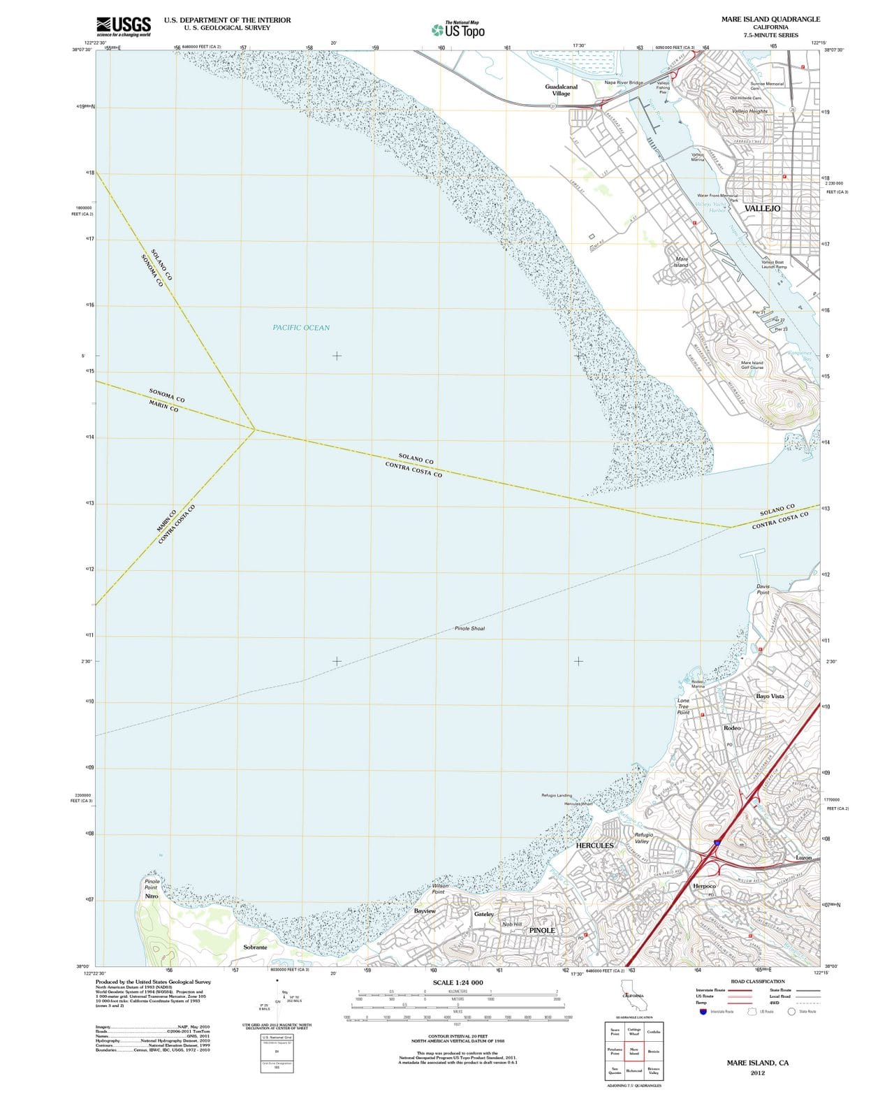 2012 Mare Island, CA - California - USGS Topographic Map